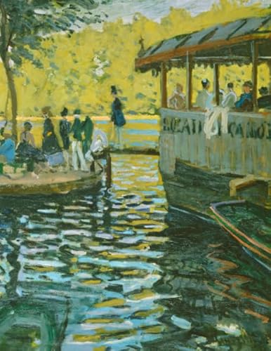Monet LARGE Notebook #21: Claude Monet Notebook College Ruled to Write in 8.5x11" LARGE 100 Lined Pages - La Grenouillère - Cool Artist Gifts