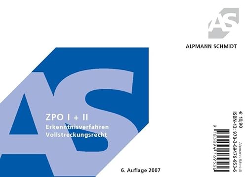 Alpmann-Cards ZPO I + II Erkenntnisverfahren - Vollstreckungsrecht (Alpmann-Cards / Karteikarten)