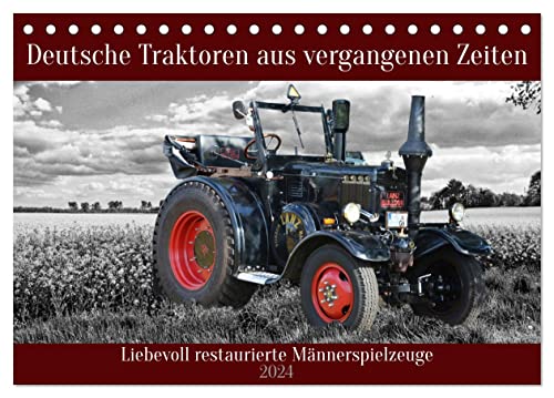 Deutsche Traktoren aus vergangenen Zeiten (Tischkalender 2024 DIN A5 quer), CALVENDO Monatskalender von CALVENDO