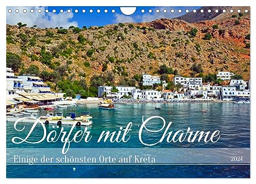 Dörfer mit Charme (Wandkalender 2024 DIN A4 quer), CALVENDO Monatskalender: Einige der schönsten Orte auf Kreta (CALVENDO Orte)