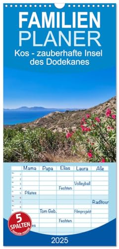 Familienplaner 2025 - Kos - zauberhafte Insel des Dodekanes mit 5 Spalten (Wandkalender, 21 cm x 45 cm), CALVENDO