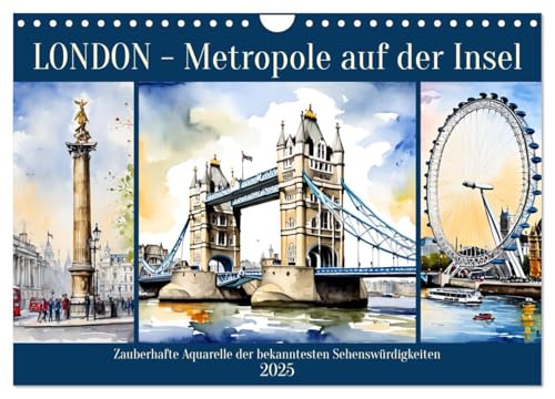 London - Metropole auf der Insel (Wandkalender 2025 DIN A4 quer), CALVENDO Monatskalender