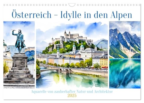 Österreich - Idylle in den Alpen (Wandkalender 2025 DIN A3 quer), CALVENDO Monatskalender