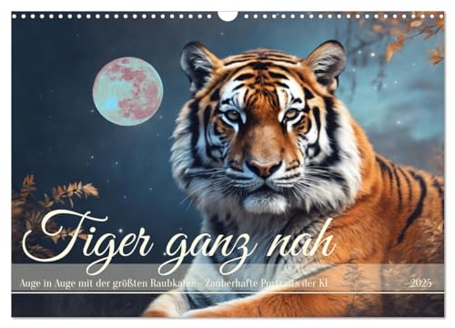 Tiger ganz nah (Wandkalender 2025 DIN A3 quer), CALVENDO Monatskalender von CALVENDO