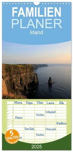 Familienplaner 2025 - Irland mit 5 Spalten (Wandkalender, 21 cm x 45 cm), CALVENDO