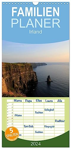 Familienplaner 2024 - Irland mit 5 Spalten (Wandkalender, 21 cm x 45 cm) CALVENDO von CALVENDO