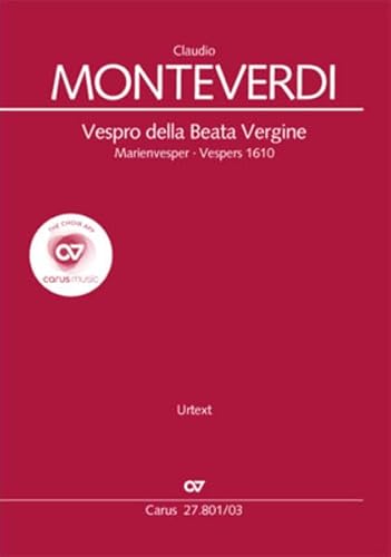 Vespro della Beata Vergine (Klavierauszug): Marienvesper SV 206 von Carus-Verlag Stuttgart
