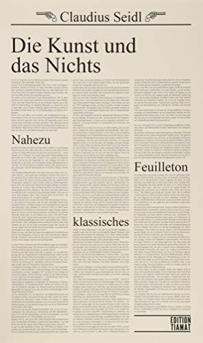 Die Kunst und das Nichts: Nahezu klassisches Feuilleton (Critica Diabolis)