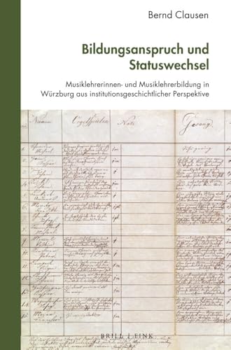 Bildungsanspruch und Statuswechsel: Musiklehrerinnen- und Musiklehrerbildung in Würzburg aus institutionsgeschichtlicher Perspektive (Studien zur Historischen Musikpädagogik) von Brill | Fink