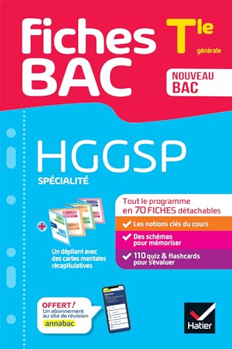 Fiches bac - HGGSP Tle (spécialité) - Bac 2025: tout le programme en fiches de révision détachables von HATIER