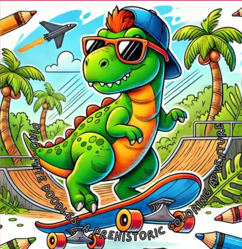 Dino-Mite Doodles: A Prehistoric Coloring Adventure! von Independently published