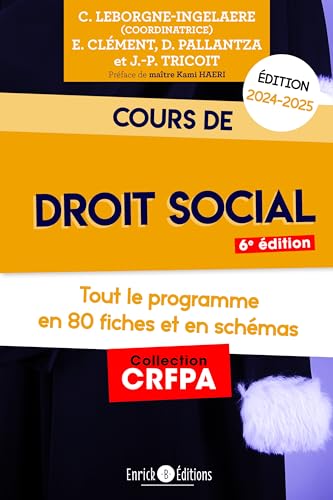 Cours de droit social 2024-2025: Tout le programme en 80 fiches et en schémas
