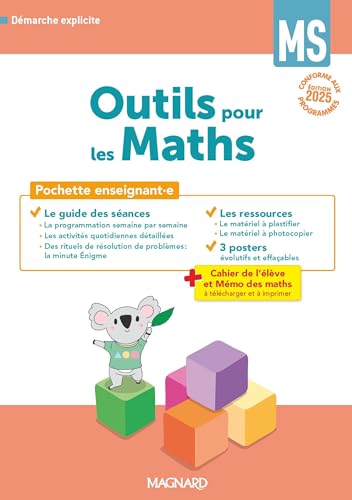 Outils pour les Maths MS (2025) - Pochette enseignant : Guide pédagogique + Posters + Fiches ressources von MAGNARD