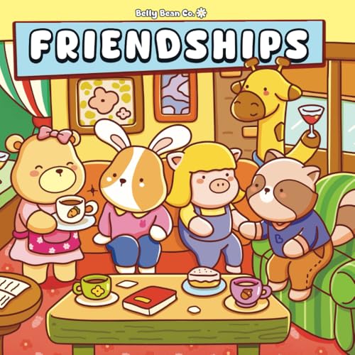 Friendships: Coloring Book for Adults and Teens Featuring Whimsical Animal Adventures with Cute Designs for Relaxation (Belly Bean Tales Coloring) von Independently published