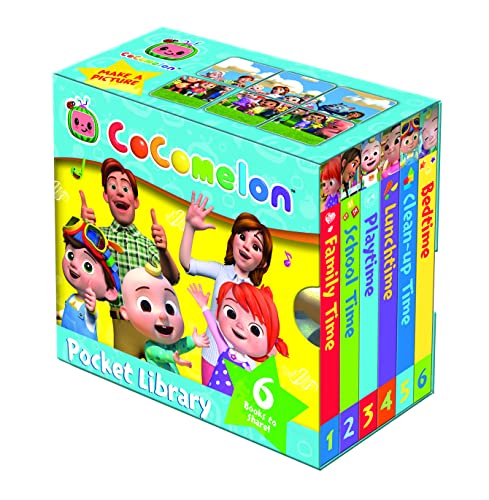 Official CoComelon Pocket Library: 6 little illustrated board books about JJ, his family and friends – perfect for pre-schoolers!