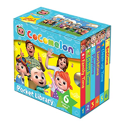 Official CoComelon Pocket Library: 6 little illustrated board books about JJ, his family and friends – perfect for pre-schoolers!