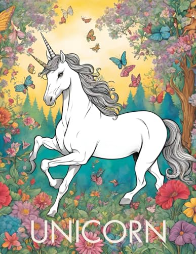 UNICORN coloring book: over 50 pages of beautiful unicorns. perfect for any little one to enjoy. von Independently published
