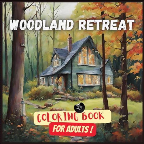 Woodland Retreat coloring Book for Adults: 50 Sketches of Tranquil Forest Hideaways, Whimsical Creatures, Serene Nature Scenes & Serenity for Mindful ... Coloring Book for Stress Relief & Relaxation von Independently published