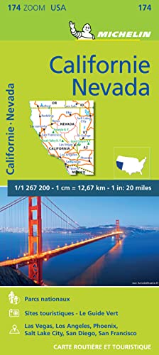 Carte Californie - Névada Michelin