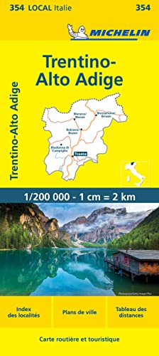 Trentino: 1:200000 (Michelin kaart - lokaal Italie (354), Band 354)