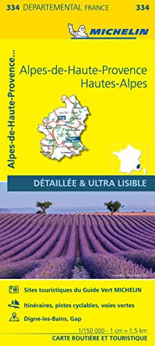 Alpes-de-Haute-Provence, Hautes-Alpes - Michelin Local Map 334: Map von MICHELIN