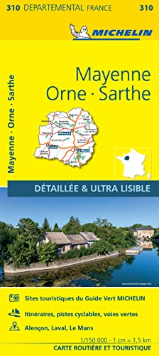 Mayenne, Orne, Sarthe - Michelin Departemental Map 310 von MICHELIN