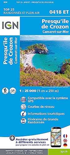 Camaret - Presqu' Ile de Crozon 1:25 000: 1:25000 (TOP 25) von IGN Frankreich