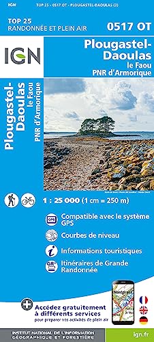 0517OT Plougastel Daoula le Faou 1 : 25 000: 1:25000 (TOP 25) von IGN Frankreich