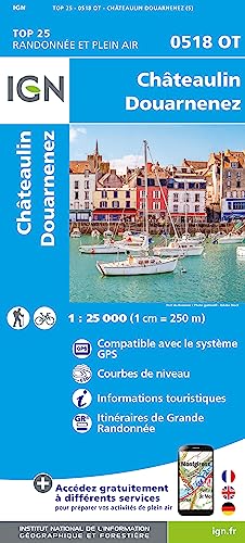 0518OT Châteaulin Douarnenez: 1:25000 (TOP 25) von IGN Frankreich