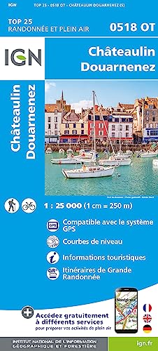 0518OT Châteaulin Douarnenez: 1:25000 (TOP 25)