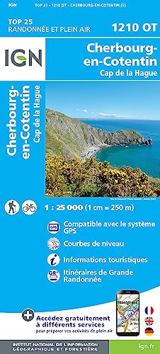 1210OT Cherbourg-en-Cotentin.Cap de la Hague 1:25 000 (TOP 25)