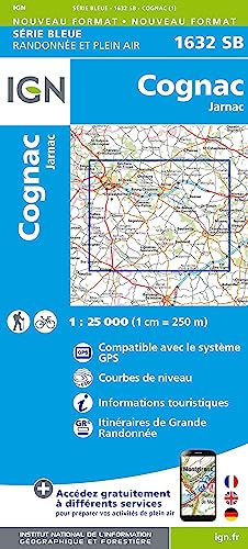 1632SB Cognac Jarnac (Série Bleue, Band 1632) von IGN Institut Geographique National