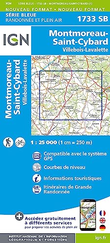 1733SB Montmoreau .St-Cybard.Villebois-Lavalette (Série Bleue, Band 1733) von IGN Institut Geographique National