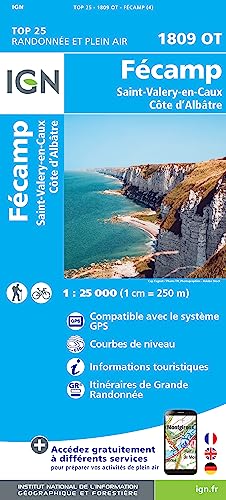 1809OT Fécamp St.Valery: 1:25000 (TOP 25) 1809OT Fécamp St.Valery: 1:25000 (TOP 25) von IGN Frankreich