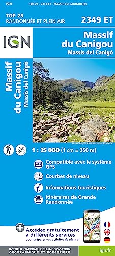 Massif du Conigou 1:25 000: 1:25000 (TOP 25) von IGN Frankreich