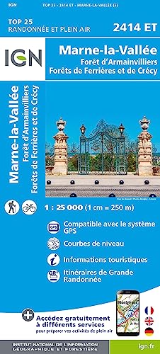 2414ET Marne-la-Vallée - Forêts de Crécy, d'Armainvilliers et de Ferrières (TOP 25) von IGN Institut Geographique National