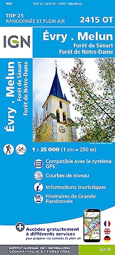 2415OT Evry.Melun.Forêts de Notre Dame de Sénart et de Rougeau (TOP 25) von IGN Institut Geographique National