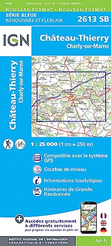 2613SB Château-Thierry.Charly-sur-Marne (Série Bleue, Band 2613) von IGN Frankreich