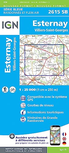 2615SB Esternay.Villiers-Saint-Georges (Série Bleue, Band 2615) von IGN Frankreich