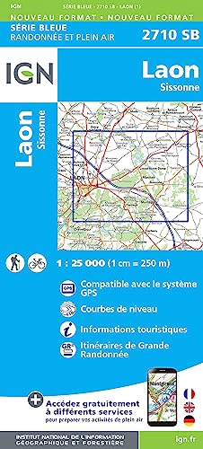 2710SB Laon.Sissonne (Série Bleue, Band 2710) von IGN Frankreich