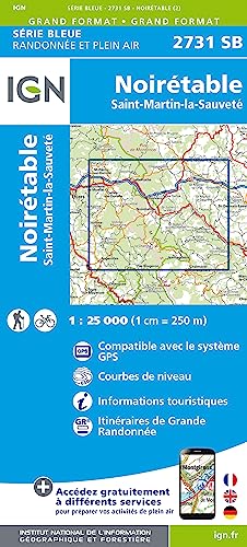 2731SB Noirétable Saint-Martin-la-Sauvete (Série Bleue, Band 2731) von IGN-Frankreich