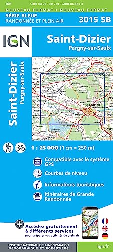 3015SB St-Dizier-Pargny-sur-Saulx (Série Bleue, Band 3015) von IGN-Frankreich