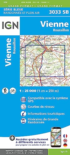 3033SB Vienne-Roussillon (Série Bleue, Band 3033) von IGN-Frankreich
