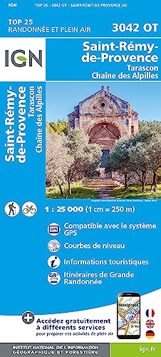 3042OT Tarascon Saint Rémy de Provence: 1:25000 (TOP 25) von IGN Frankreich