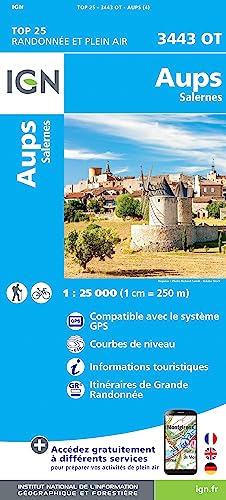 3443OT Aups-Salernes (TOP 25) von IGN-Frankreich