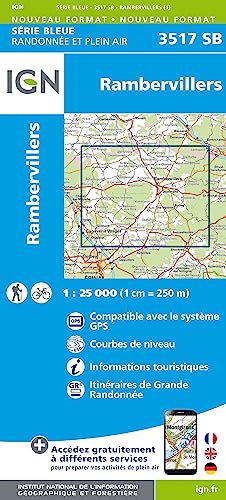 3517SB Rambervillers.Châtel-sur-Moselle (Série Bleue, Band 3517) von IGN Frankreich