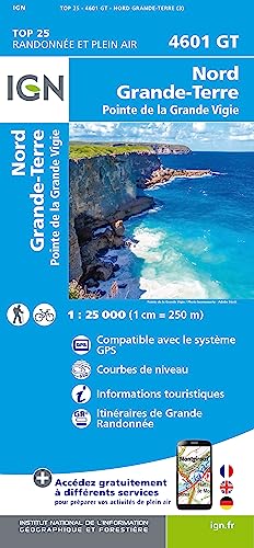Nord - Grande-Terre 1:25 000: Ile de Guadeloupe 1:25000 (TOP 25) von IGN Frankreich