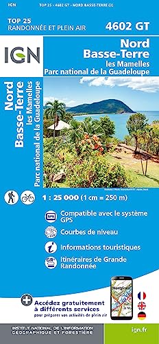 4602GT Nord Basse Terre - Les Mamelles- Lamentin: Parc National de la Guadeloupe (TOP 25) von IGN-Frankreich