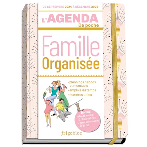 Agenda de poche 2025 de la famille organisée - rose (de sept. 2024 à déc. 2025) von PLAY BAC