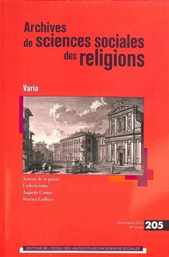 Archives de sciences sociales des religions n° 205 - Varia von EHESS